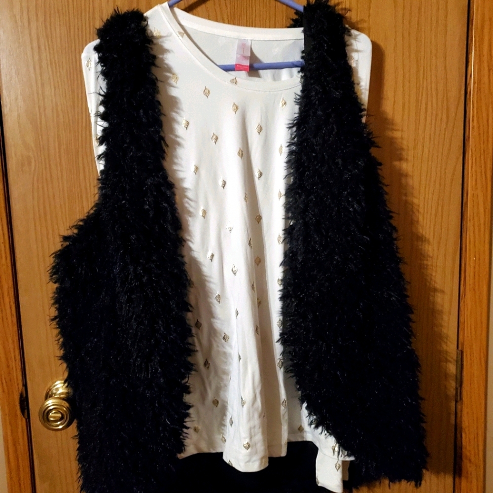 Long sleeve shirt with vest
